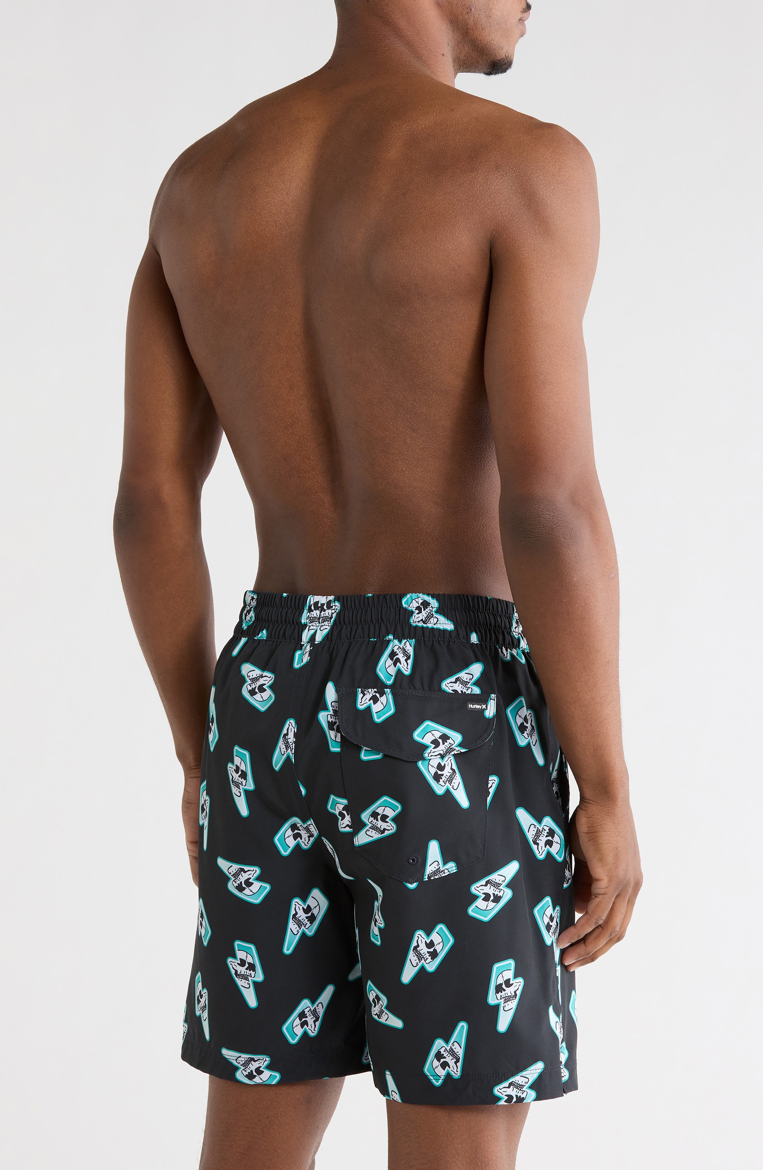 Hurley Skull Lightning Volley Swim Trunks