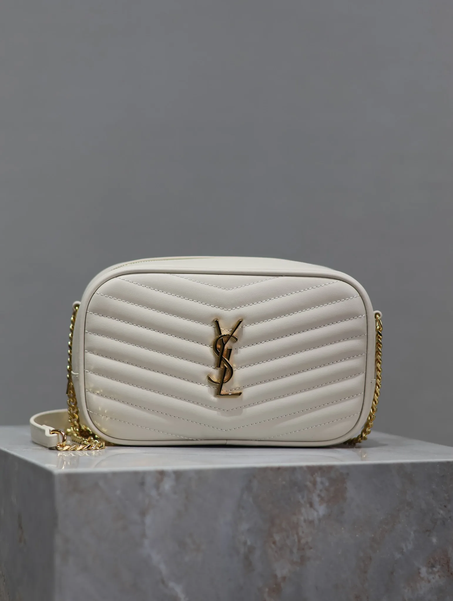 Saint Laurent White Calfskin Crossbody Bag product photo from LabelPicks