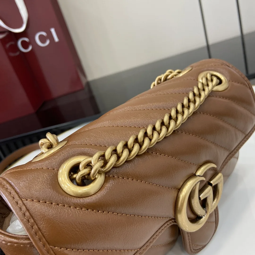 Gucci Brown Marmont GG Supreme Canvas Crossbody Bag product photo from LabelPicks