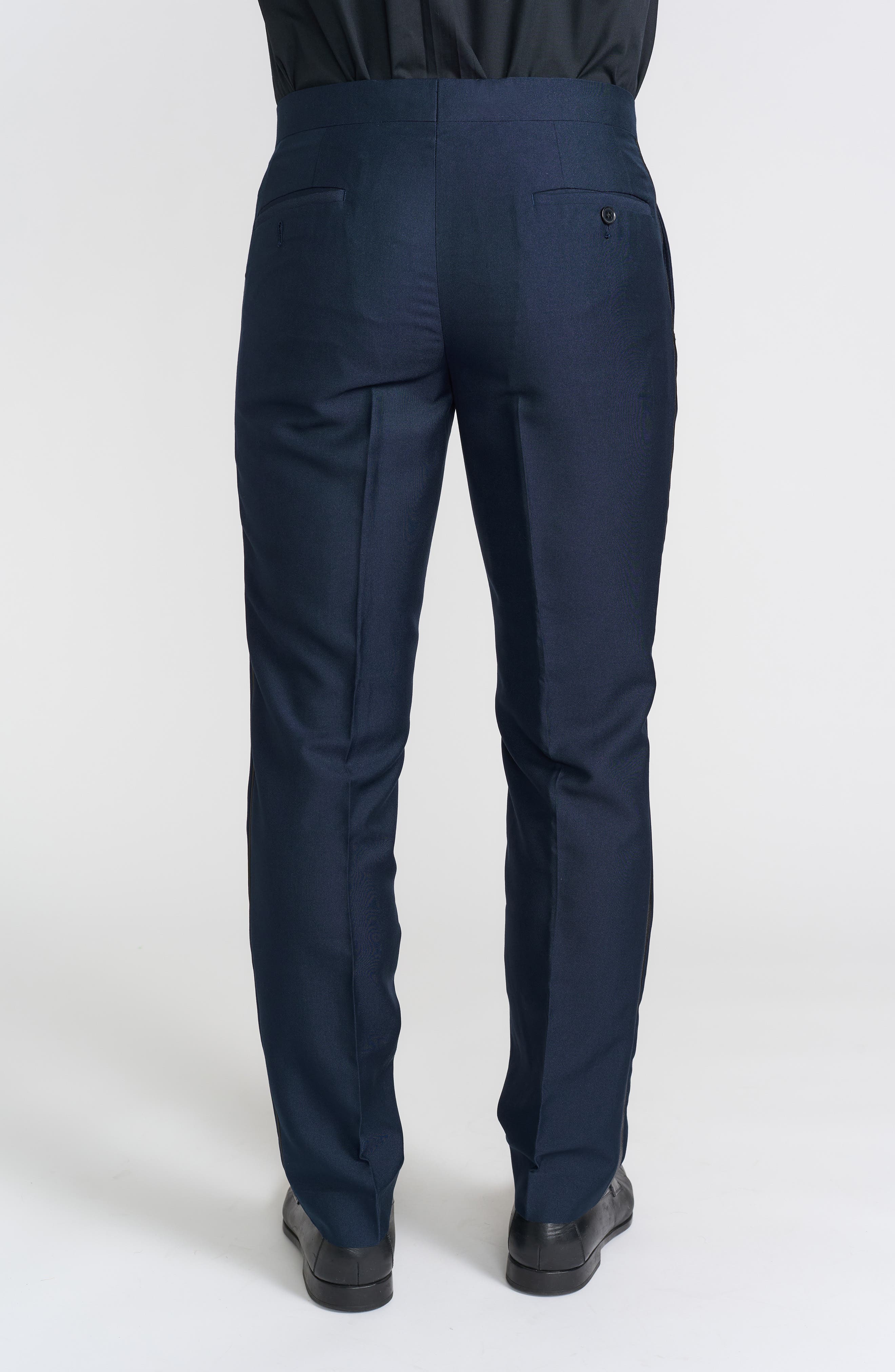 SAVILE ROW CO Slim FIt Navy Tuxedo Pants - 30-34