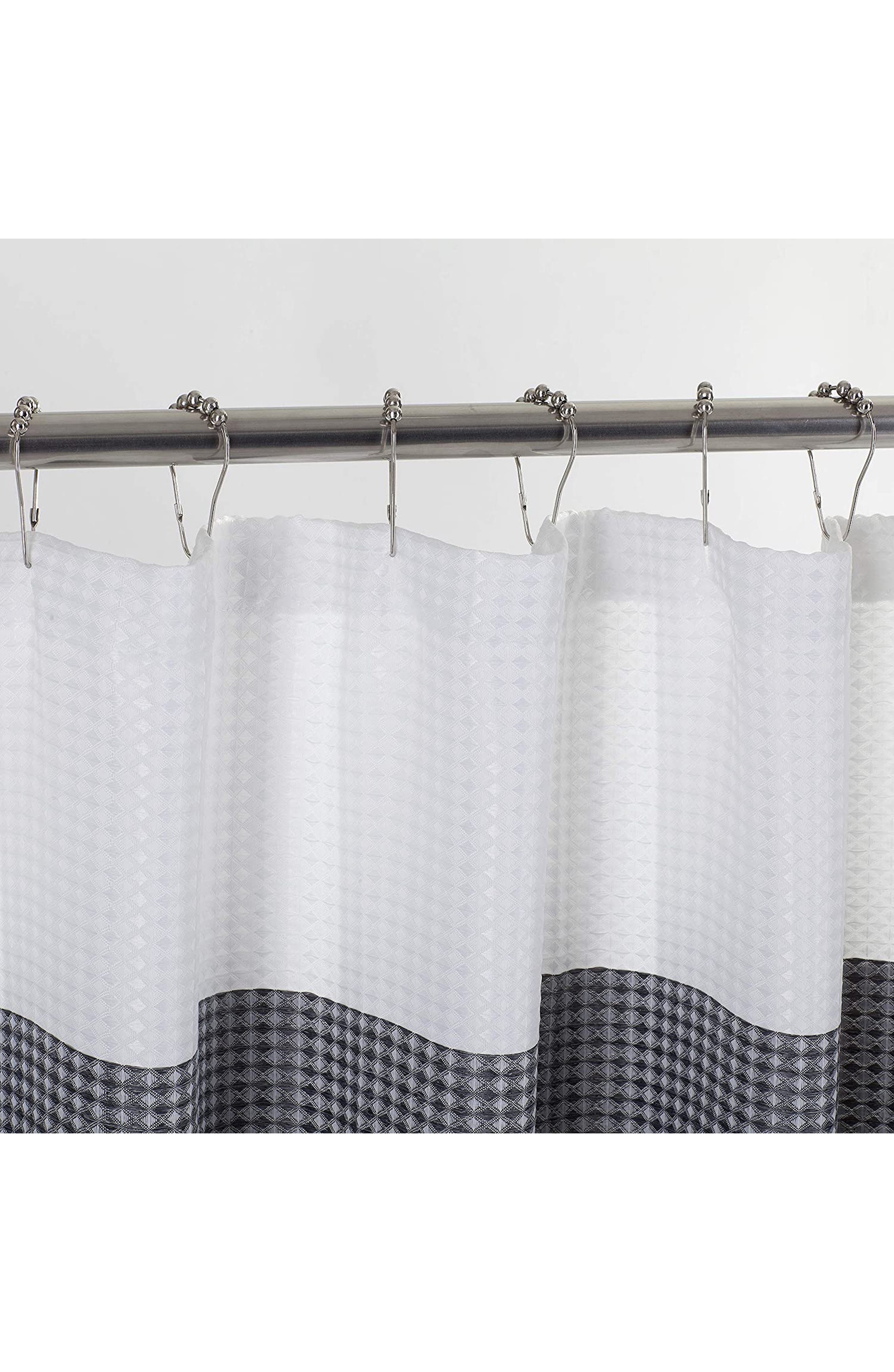 DAINTY HOME Shades Ombré Waffle Texture Shower Curtain