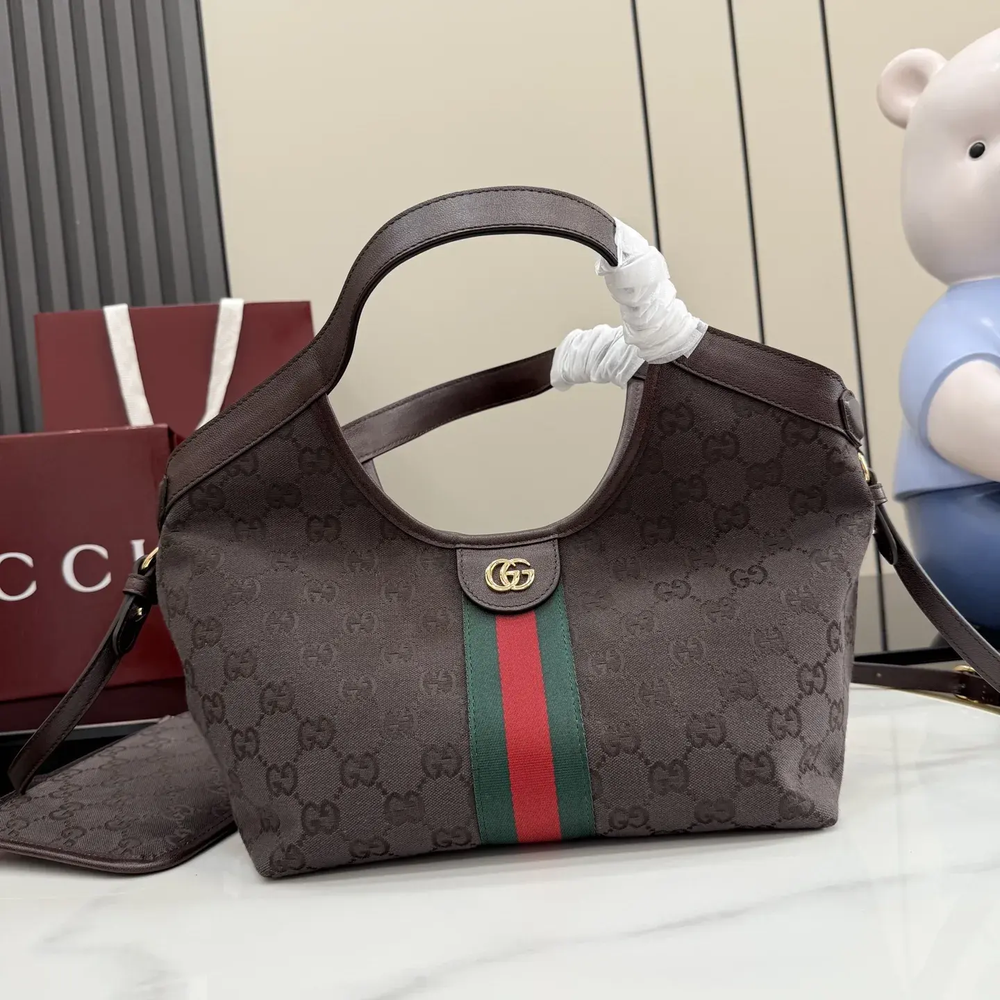 Gucci Brown GG Supreme Canvas Tote Bag product photo from LabelPicks