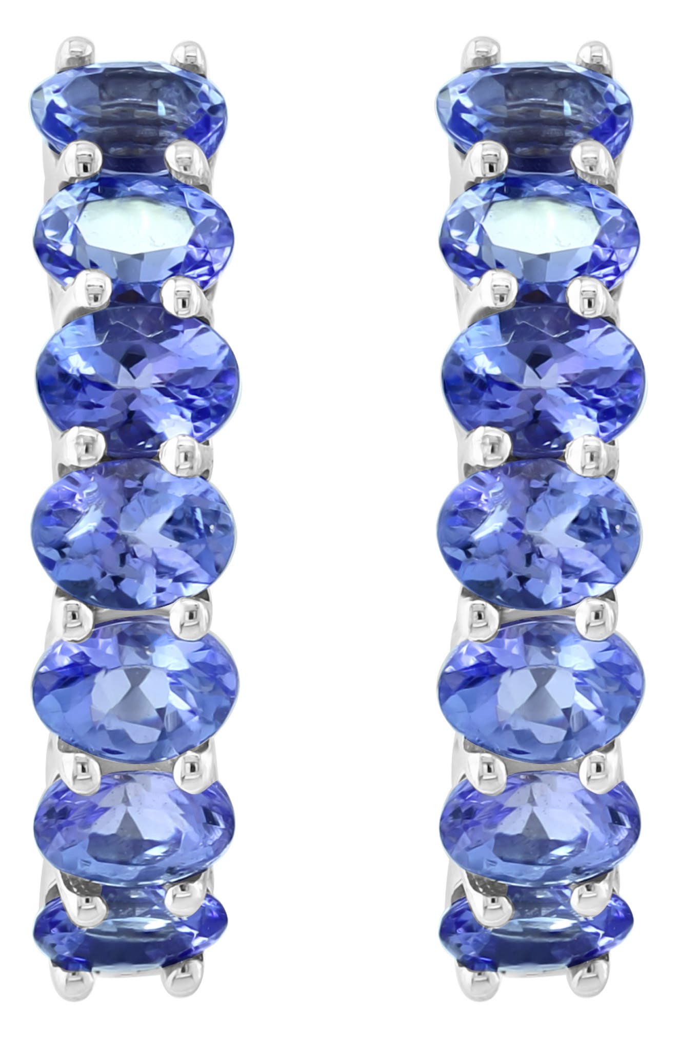 EFFY Sterling Silver Tanzanite Hoop Earrings