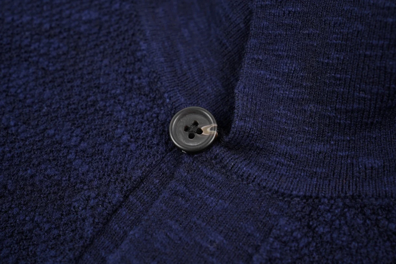 Ralph Lauren Navy Pony Embroidered Linen Johnny Collar Polo Shirt product photo from LabelPicks