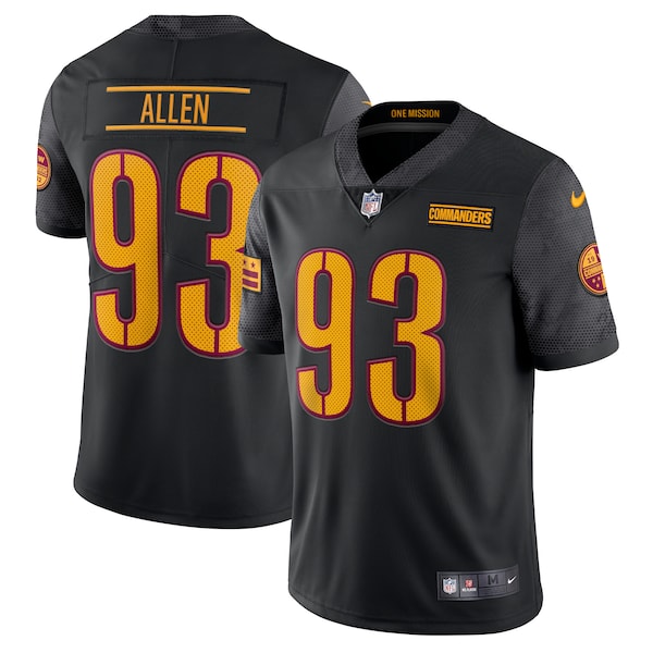 Jonathan Allen Washington Commanders Nike Alternate Vapor Limited Jersey - Black/Burgundy