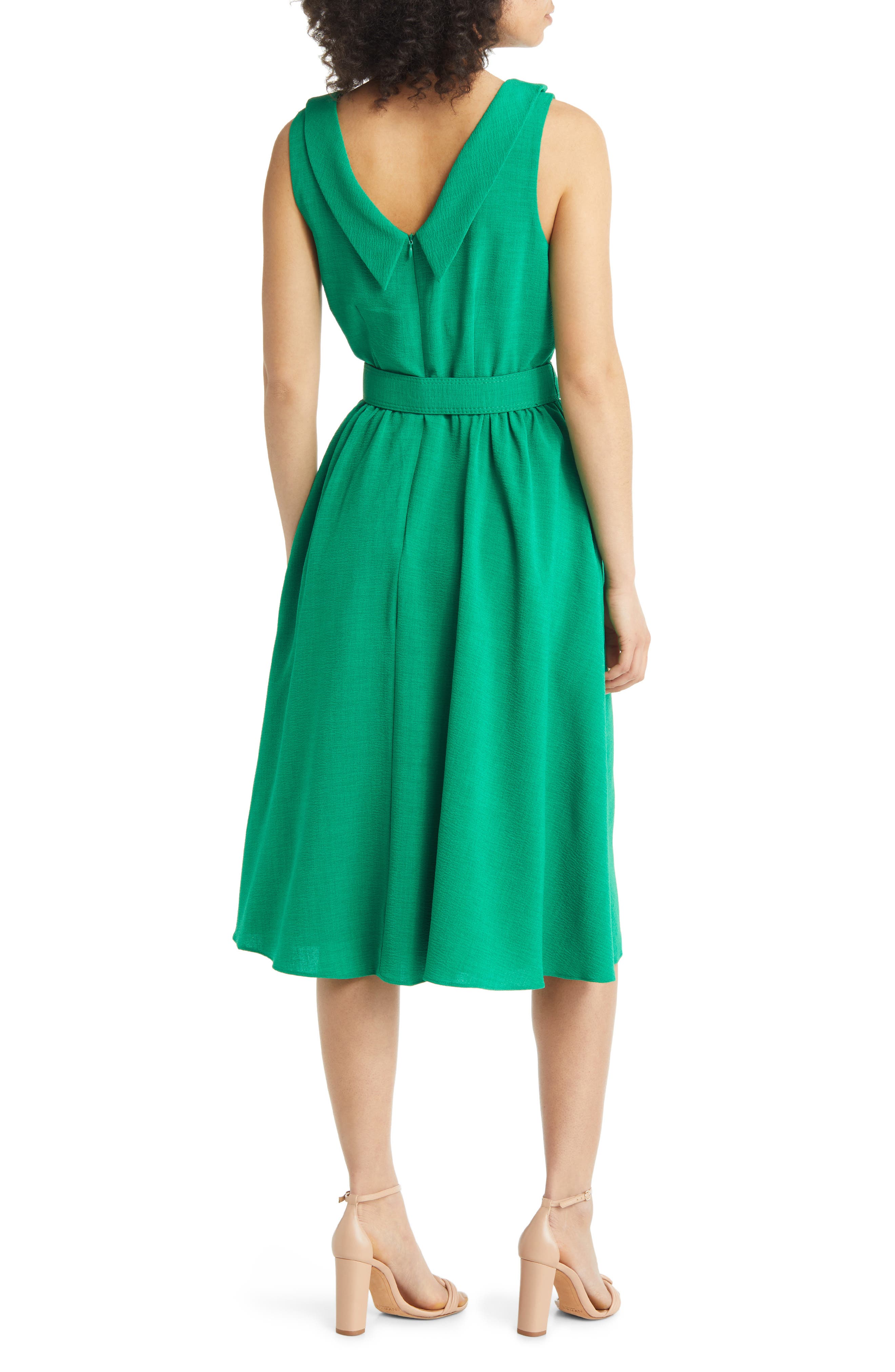 Julia Jordan Donna Ricco Sleeveless Belted A-Line Dress