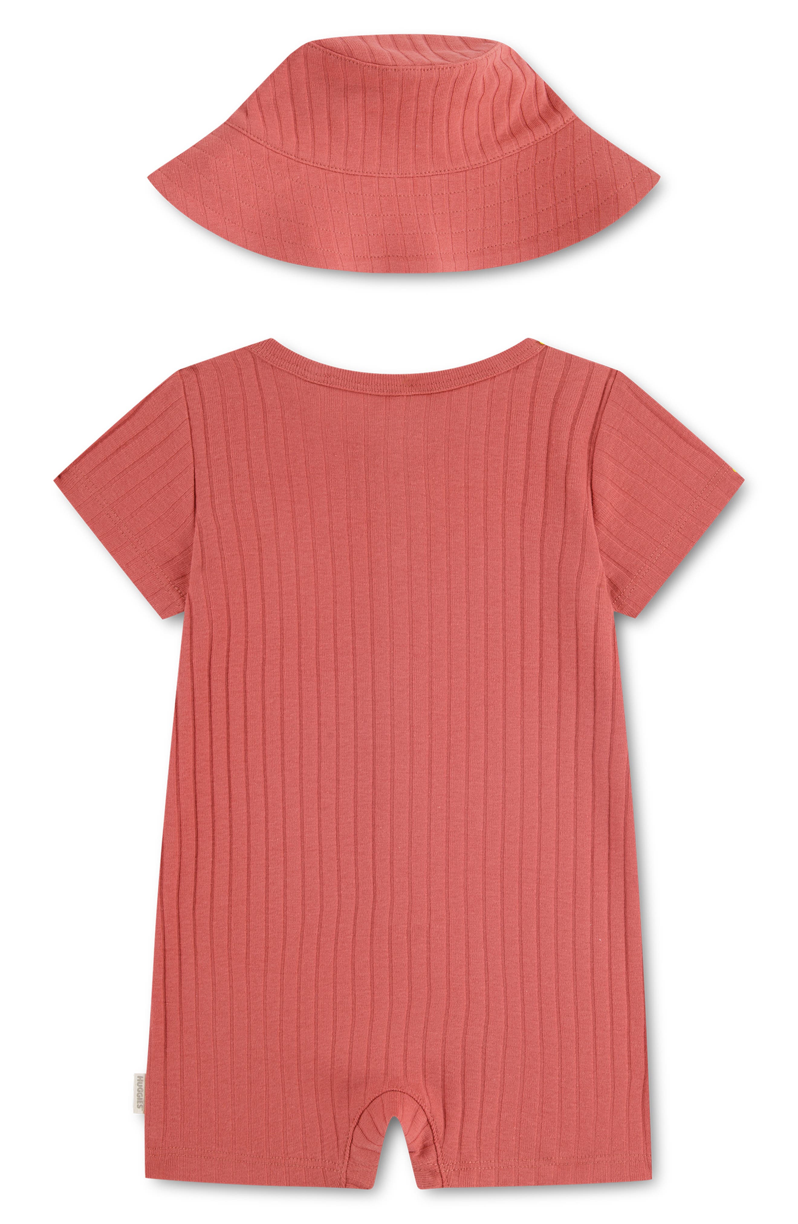 Huggies Rib Romper & Sun Hat Set
