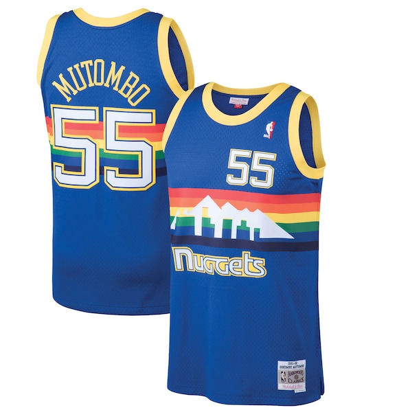 Dikembe Mutombo Denver Nuggets 1991/92 Hardwood Classics Swingman Jersey - Blue