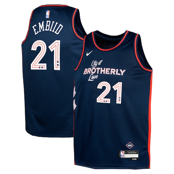 Joel Embiid Philadelphia 76ers Nike Youth  Swingman Replica Jersey - City Edition - Navy