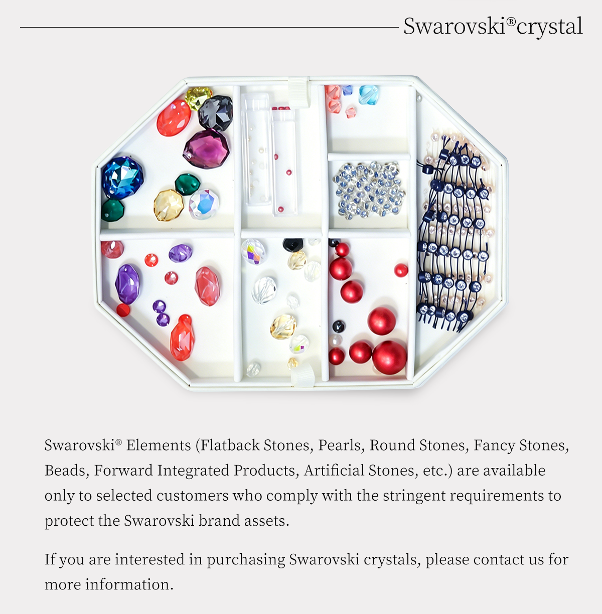 Swarovski crystal pearl sample box