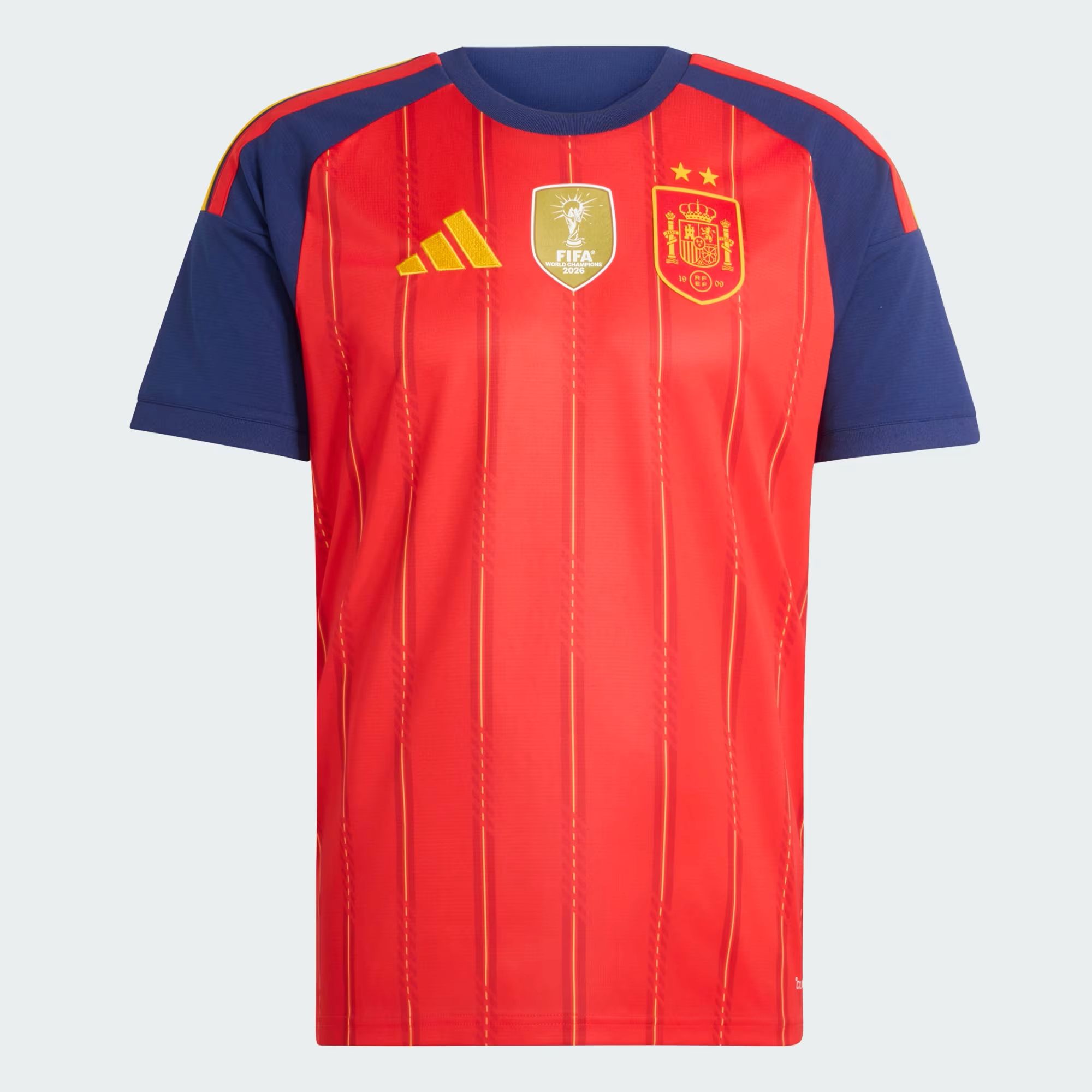 2026 World Cup Spain Home Fan-Version Soccer Jersey (Two stars)