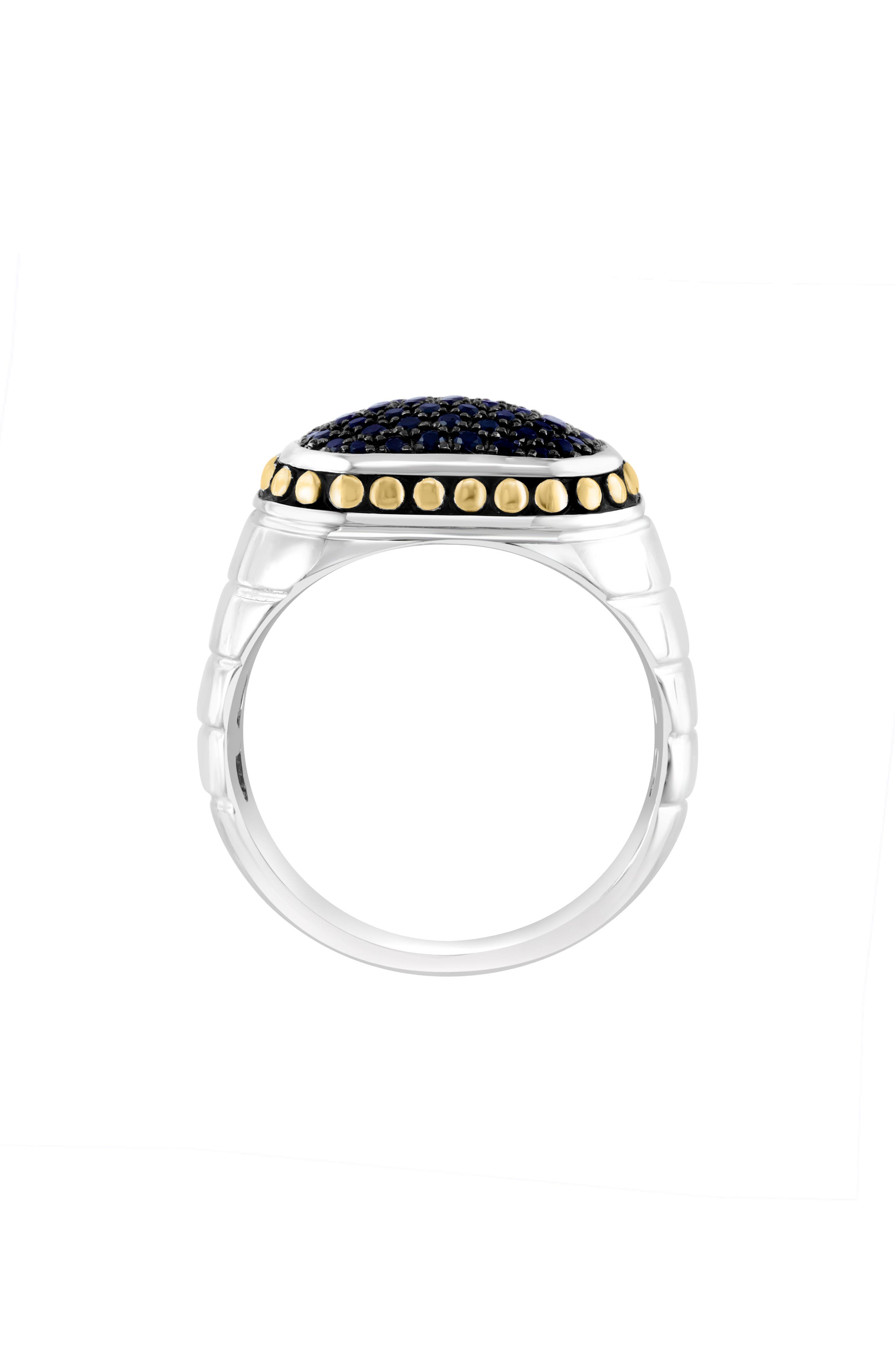 EFFY Men's Two-Tone Sapphire Signet Ring