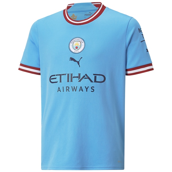 Manchester City Puma Youth 2022/23 Home Replica Custom Jersey - Sky Blue