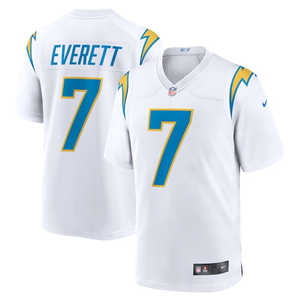 Gerald Everett Los Angeles Chargers Nike Game Player Jersey - White/Powder Blue
