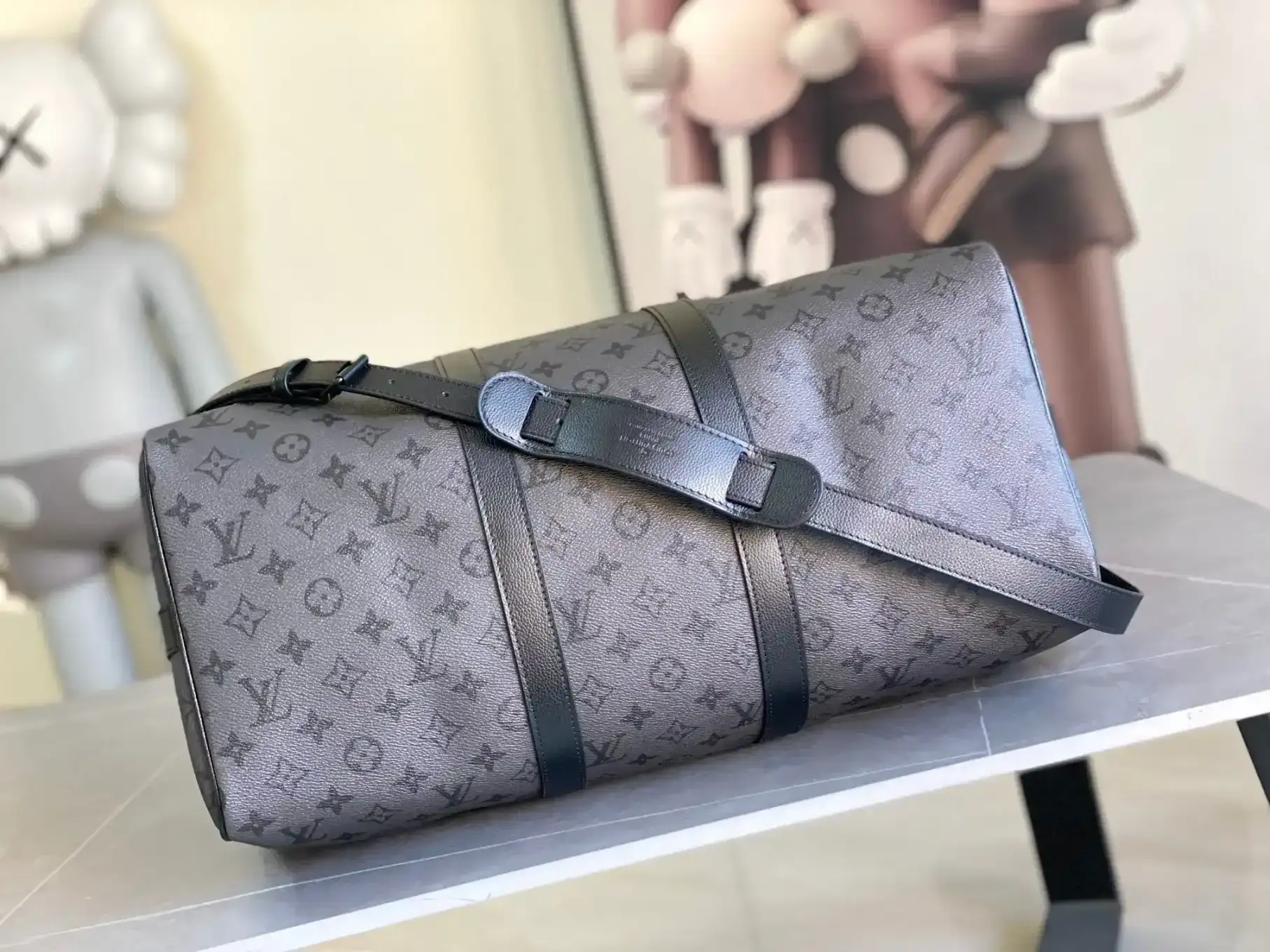 Louis Vuitton Grey Keepall Monogram Canvas Tote Bag product photo from LabelPicks