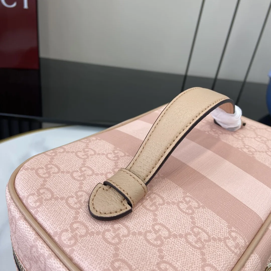 Gucci Pink Ophidia Canvas and Leather Top Handle Bag product photo from LabelPicks