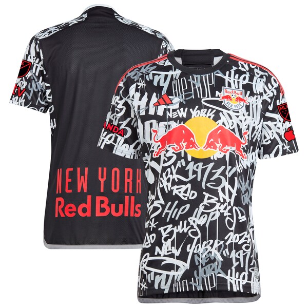 New York Red Bulls adidas 2024 Freestyle Authentic Jersey - Black