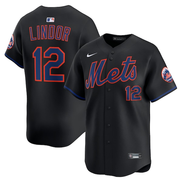 Francisco Lindor New York Mets Nike Alternate Limited Jersey - Black