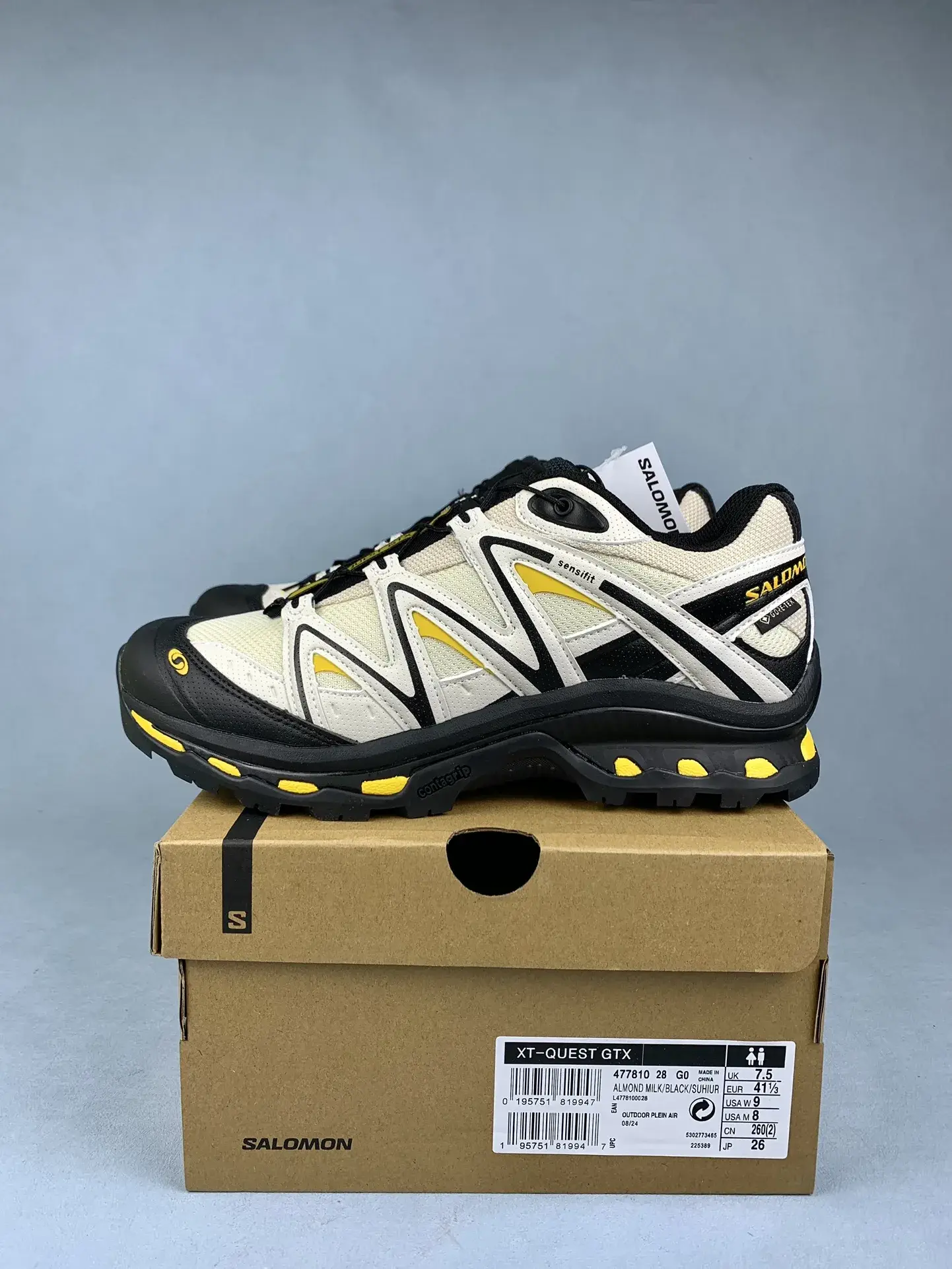 Salomon XT-Quest GORE-TEX “Almond Milk Black” Shoes product photo from LabelPicks