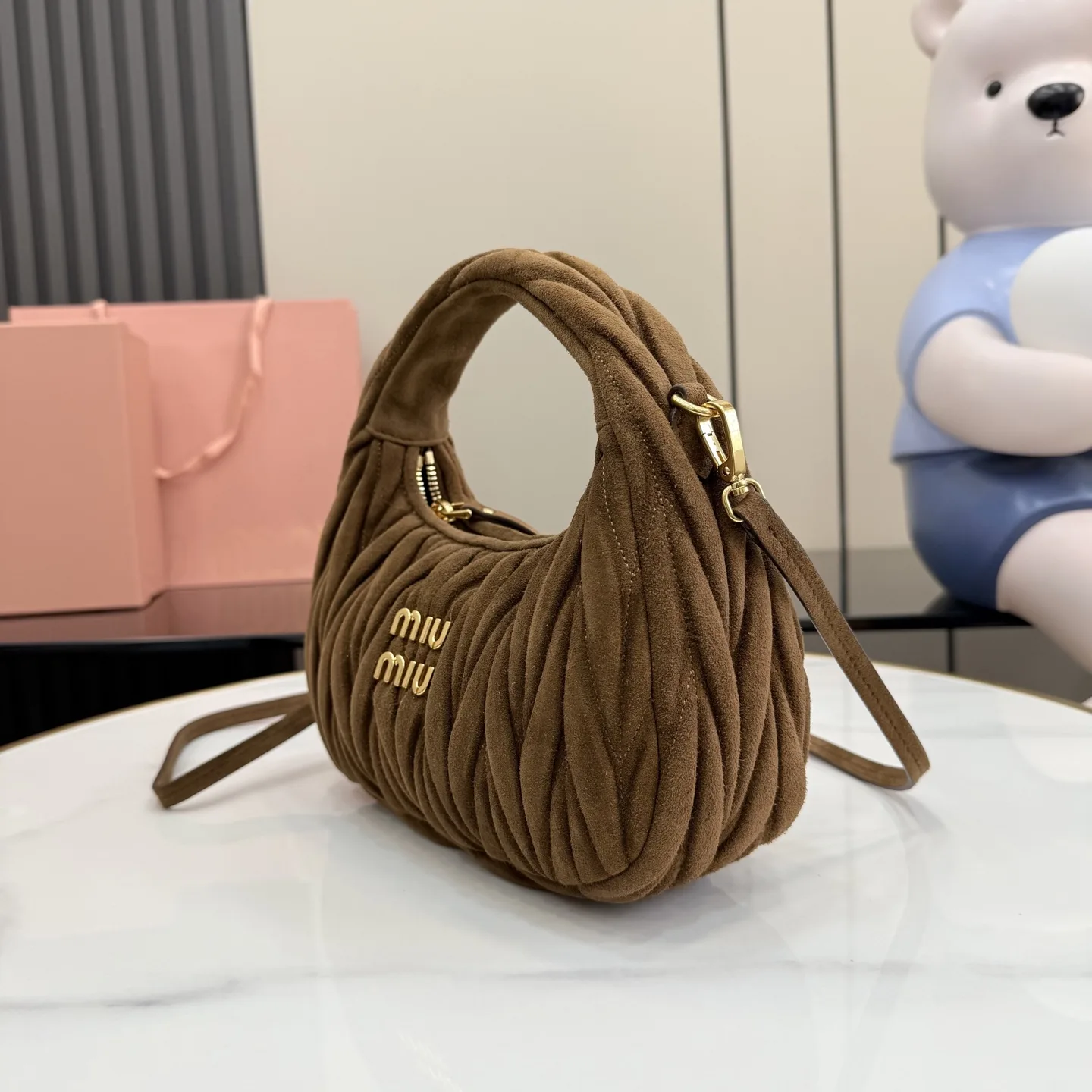 Miu Miu Lambskin Matelasse Hobo Bag product photo from LabelPicks