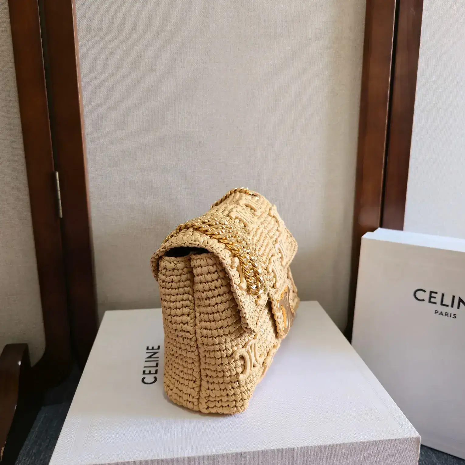 Celine Grained Leather Triomphe Crossbody Bag product photo from LabelPicks
