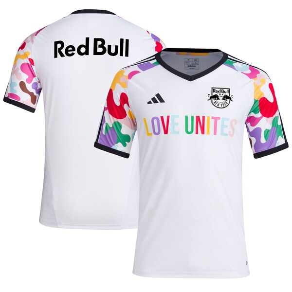 New York Red Bulls adidas 2024 Pride Pre-Match Top - White