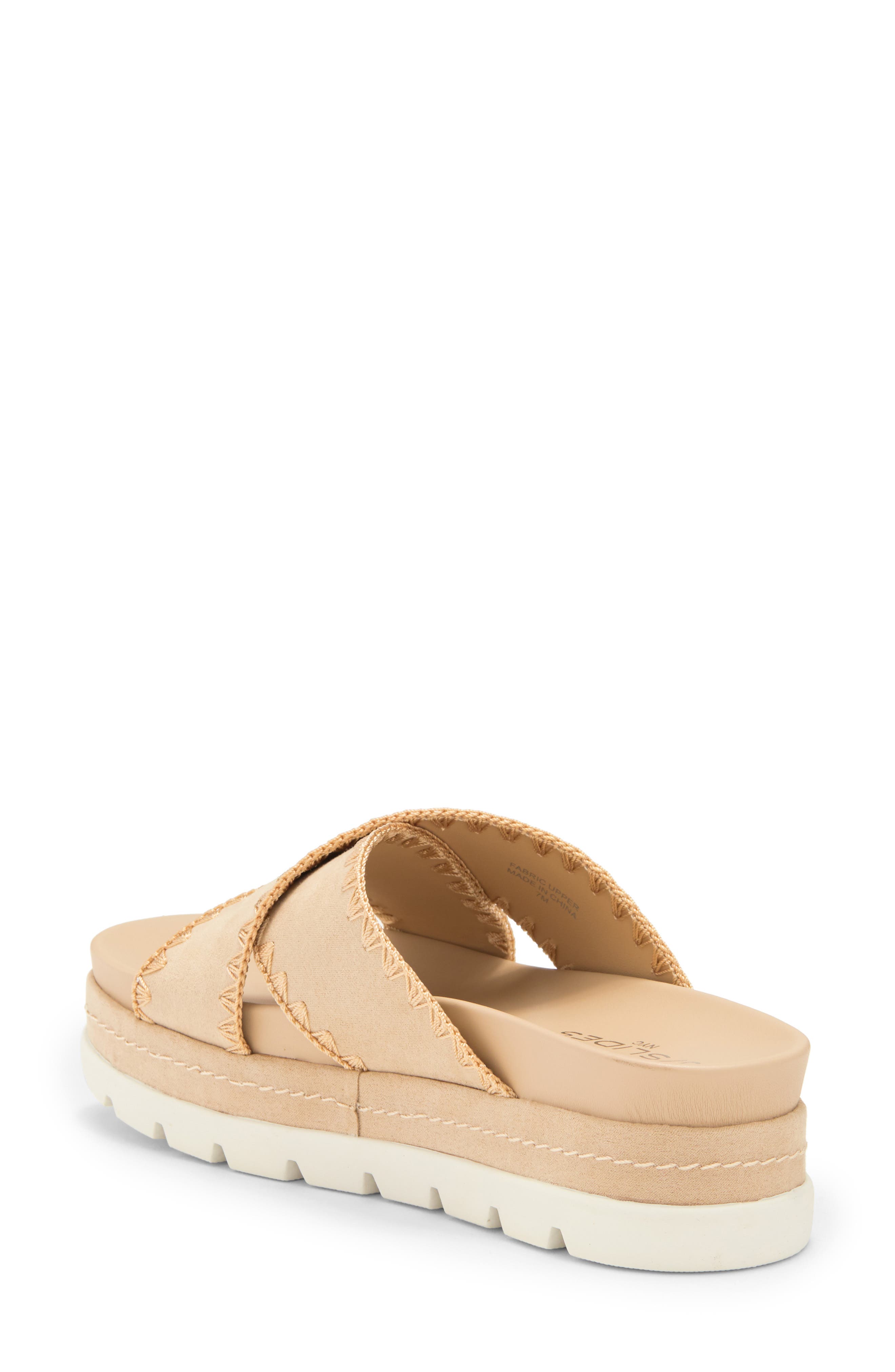 JSlides Whipstitched Platform Sandal