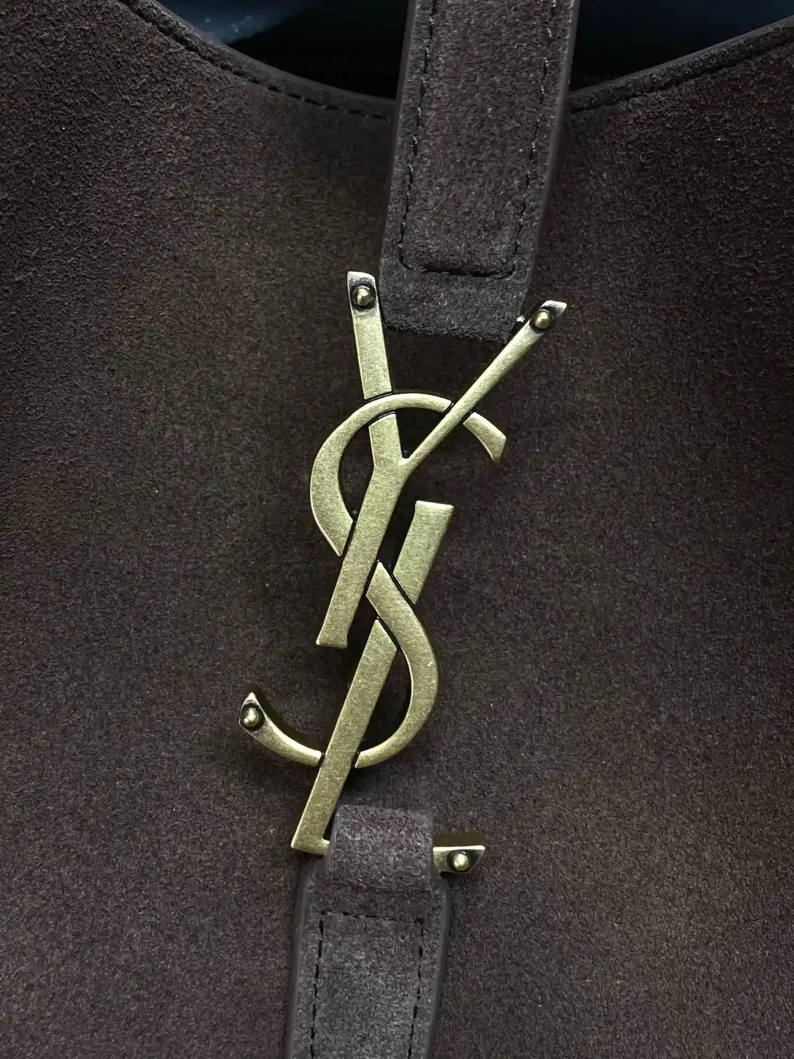 Saint Laurent Brown Suede Leather Hobo Bag product photo from LabelPicks
