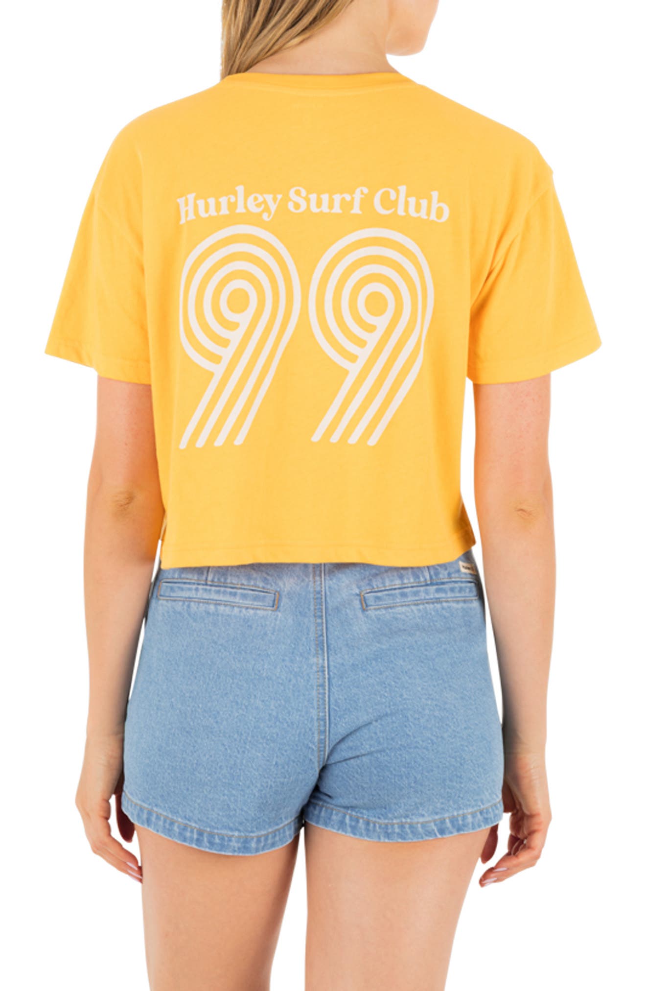 Hurley Rollers Boxy Crop Cotton Graphic T-Shirt
