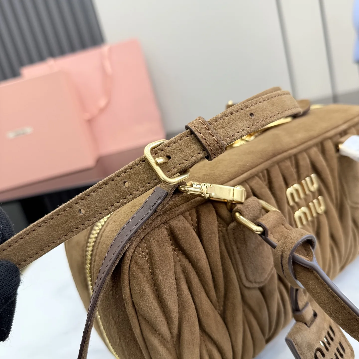 Miu Miu Matelasse Lambskin Top Handle Bag product photo from LabelPicks