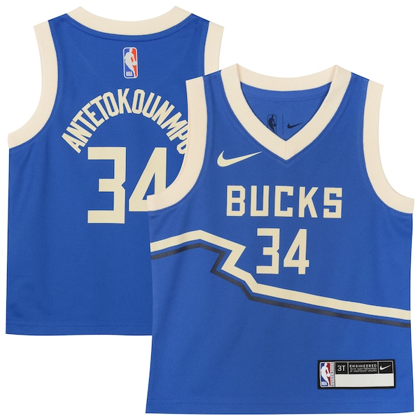 Giannis Antetokounmpo Milwaukee Bucks Nike Preschool 2024/25 Swingman Player Jersey -  City Edition - Royal