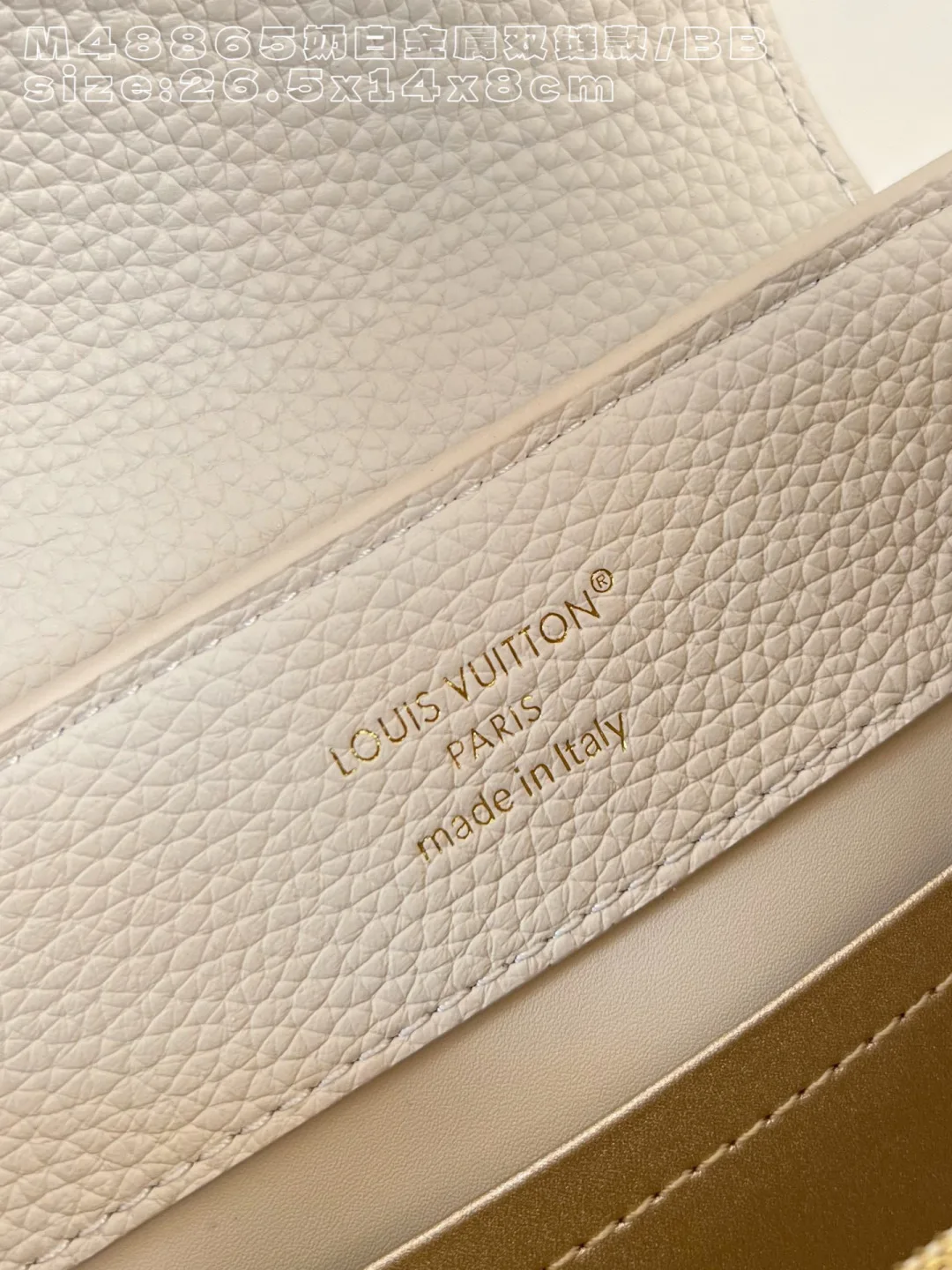 Louis Vuitton Capucines White Grained Leather Crossbody Bag product photo from LabelPicks