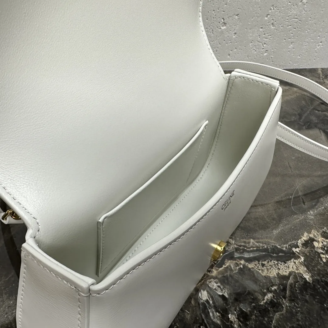 Celine Triomphe Silver Lambskin Top Handle Bag product photo from LabelPicks