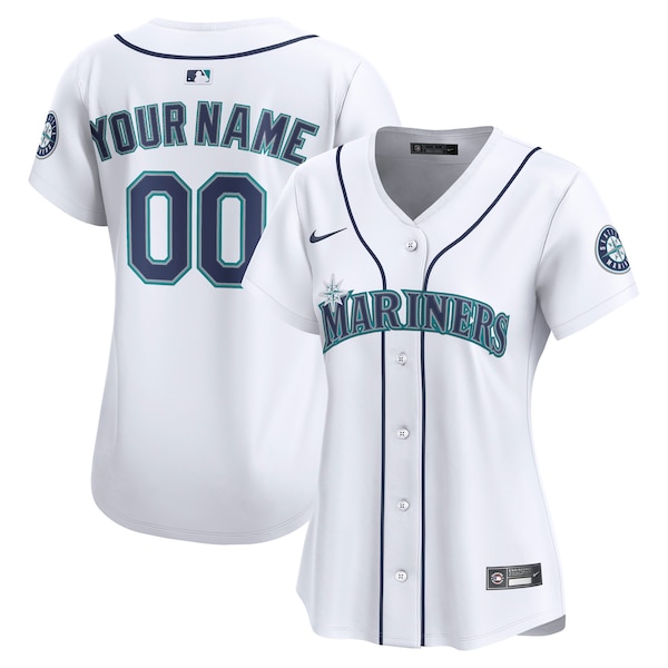 Women's Seattle Mariners Nike White Home Limited Custom Jersey