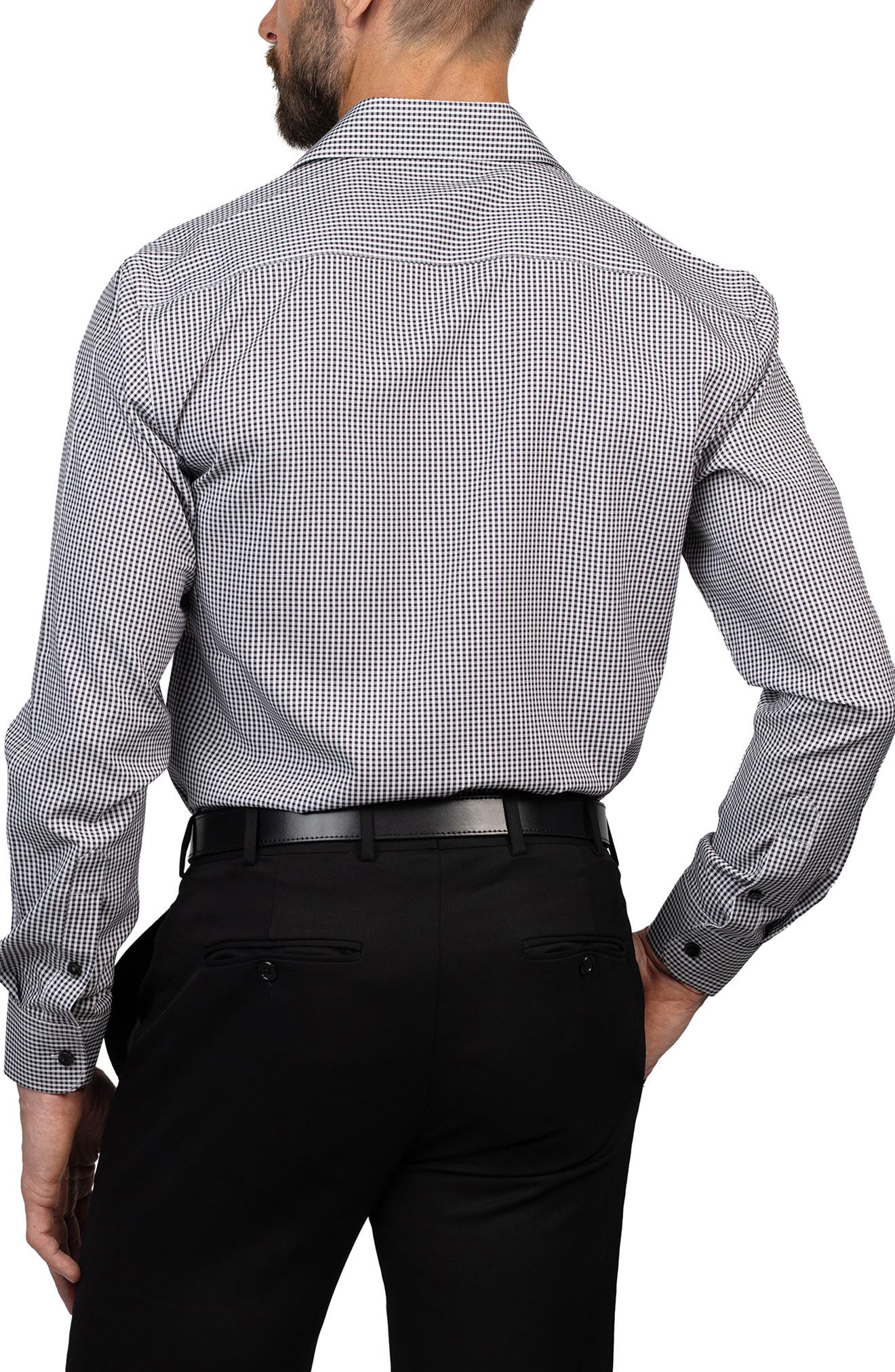 Eddie Bauer Trim Fit Gingham Dress Shirt