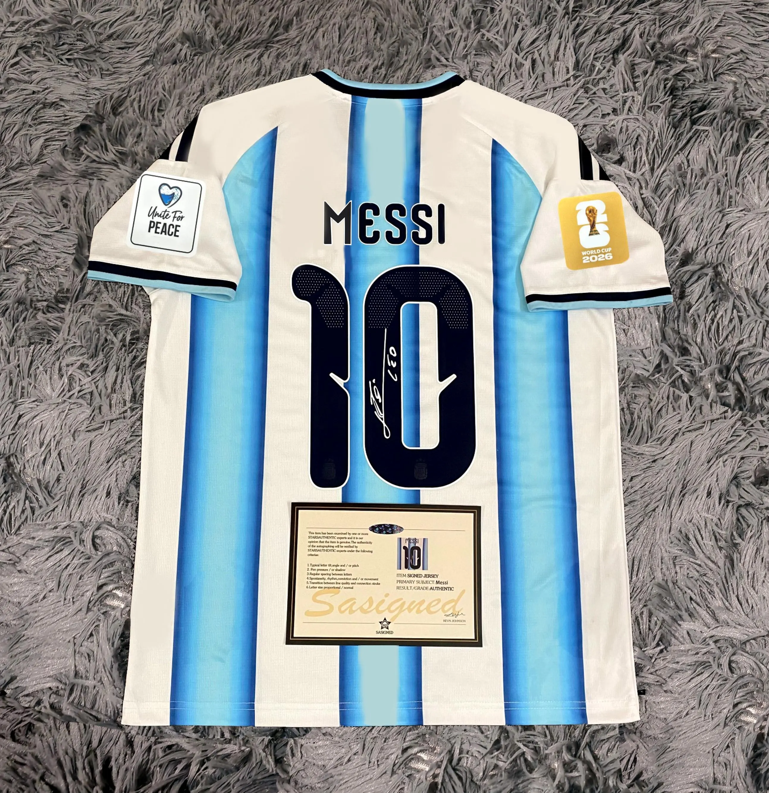 Lionel Messi SIGNED Argentina WORLD Cup Home Jersey/Shirt - COA - 2026