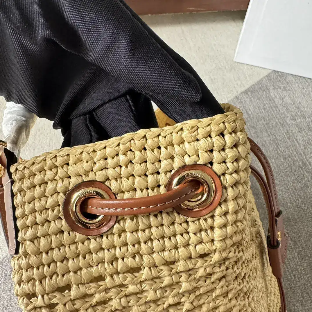 Celine Straw Woven Clara Bucket Bag product photo from LabelPicks
