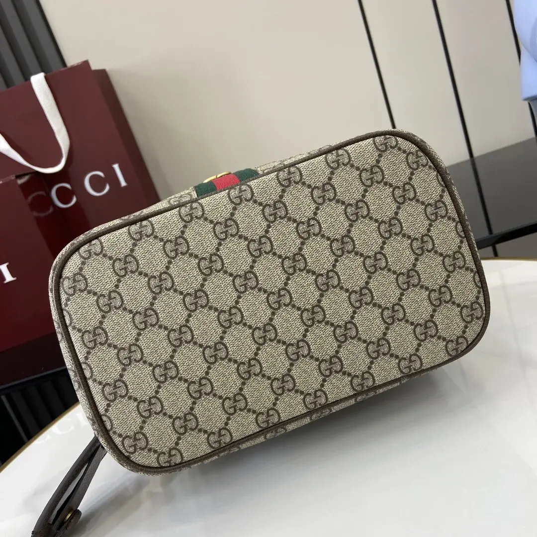 Gucci Brown Canvas and Leather Top Handle Bag product photo from LabelPicks