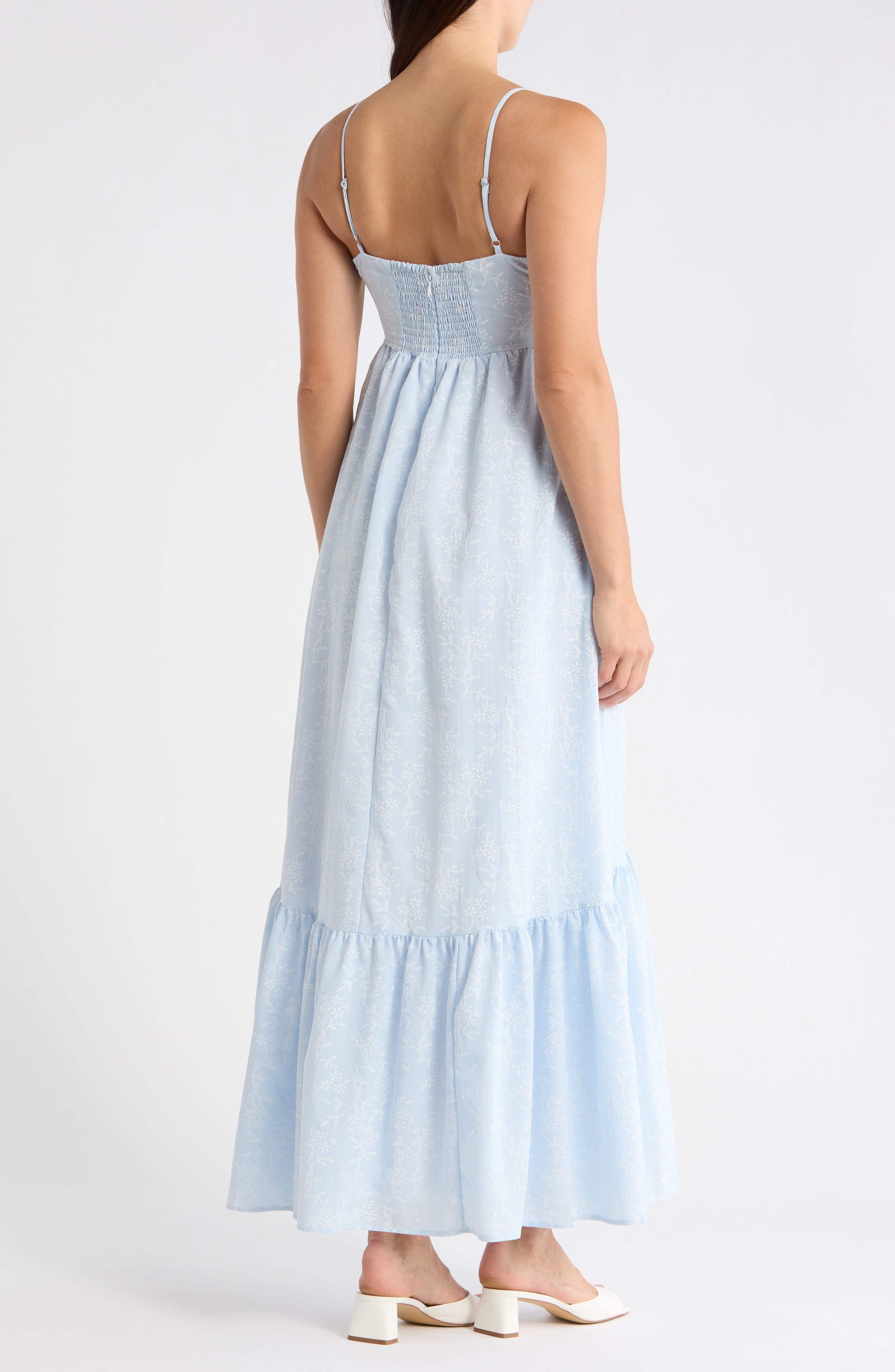 1.STATE Empire Waist Cotton Maxi Dress