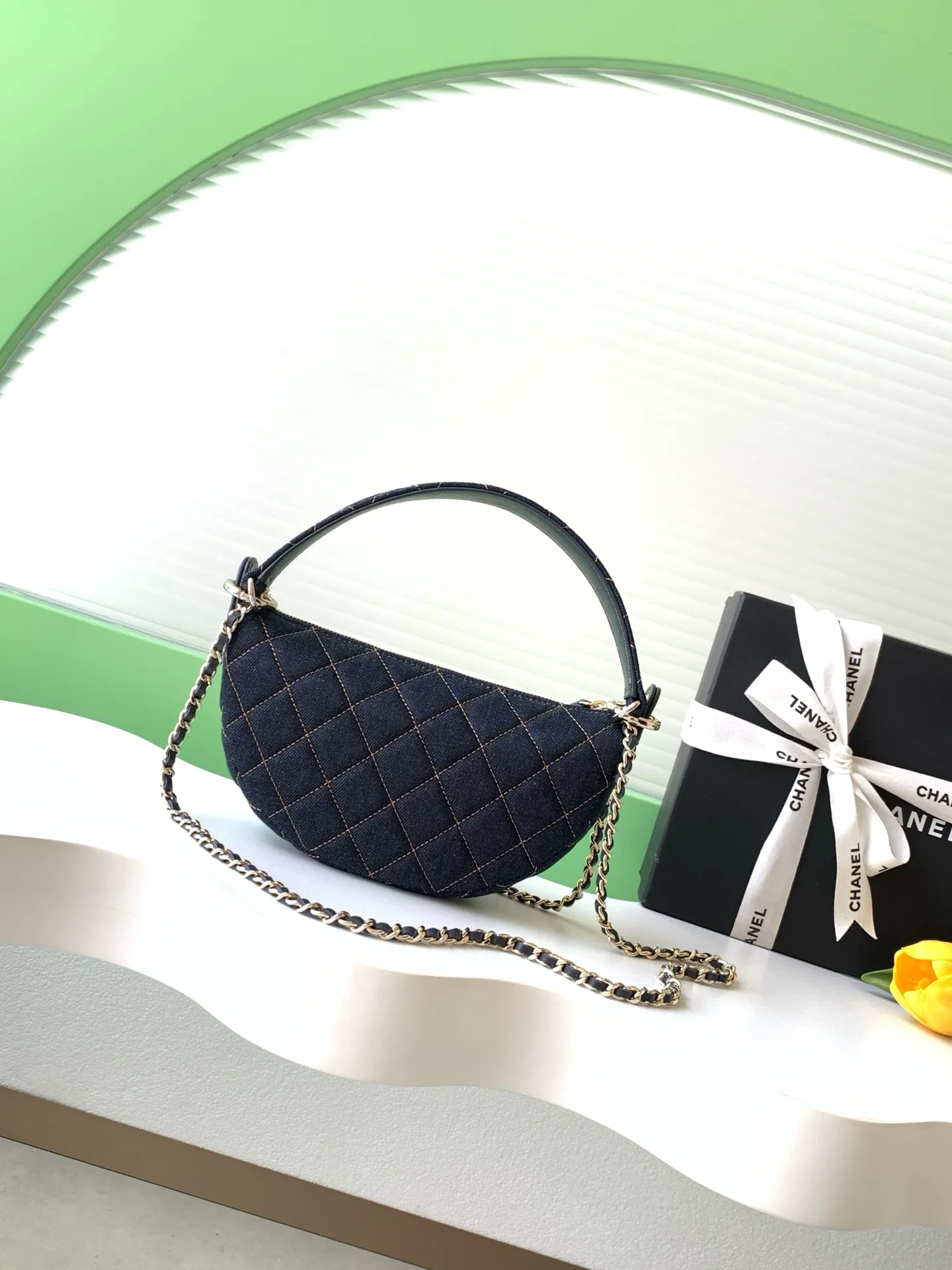 Chanel Navy Quilted Leather Shoulder Bag product photo from LabelPicks