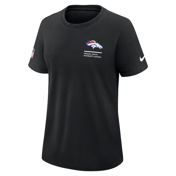 Denver Broncos Nike Women's 2025 NFL Crucial Catch Tri-Blend Dri-FIT T-Shirt - Black