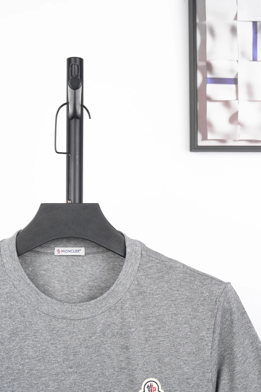 Moncler Grey Logo Crewneck T-Shirt product photo from LabelPicks