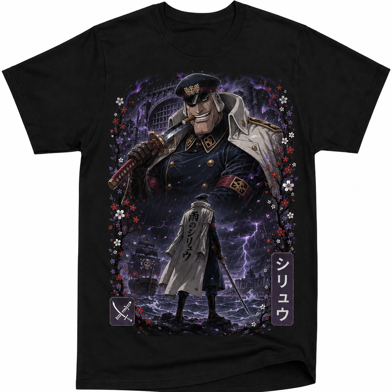 Remera Anime Shiryu One Piece Manga Corta