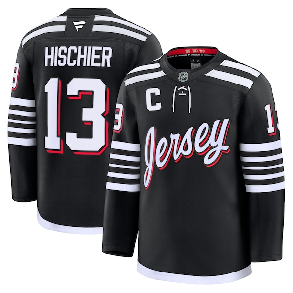 Nico Hischier New Jersey Devils  Alternate Premium Jersey - Black/Red/White