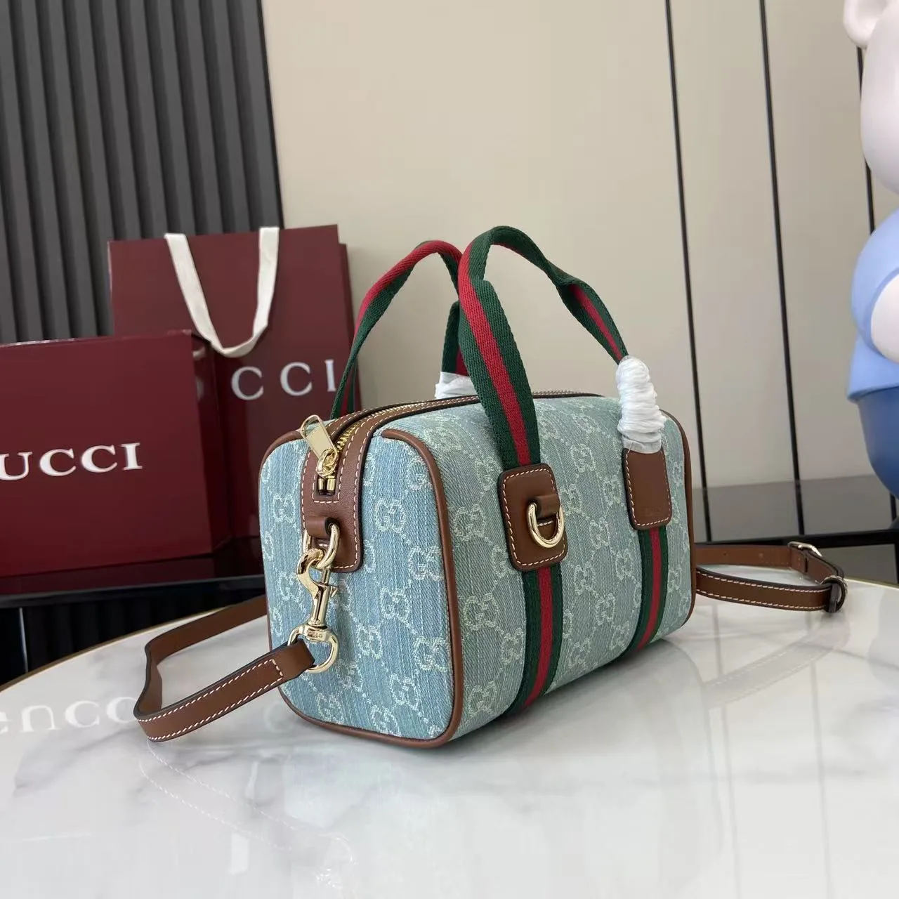Gucci Canvas and Leather Top Handle Bag product photo from LabelPicks