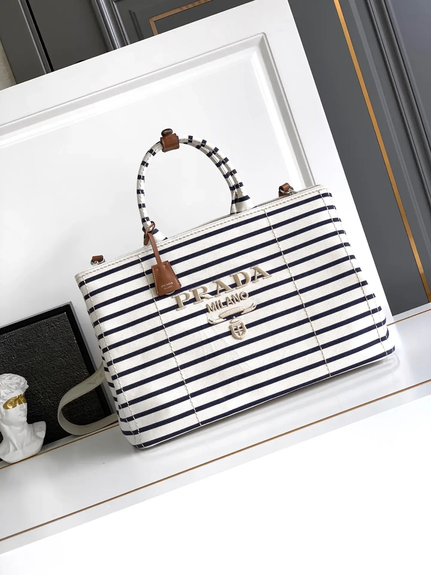 Prada Canvas and Leather Tote Bag product photo from LabelPicks