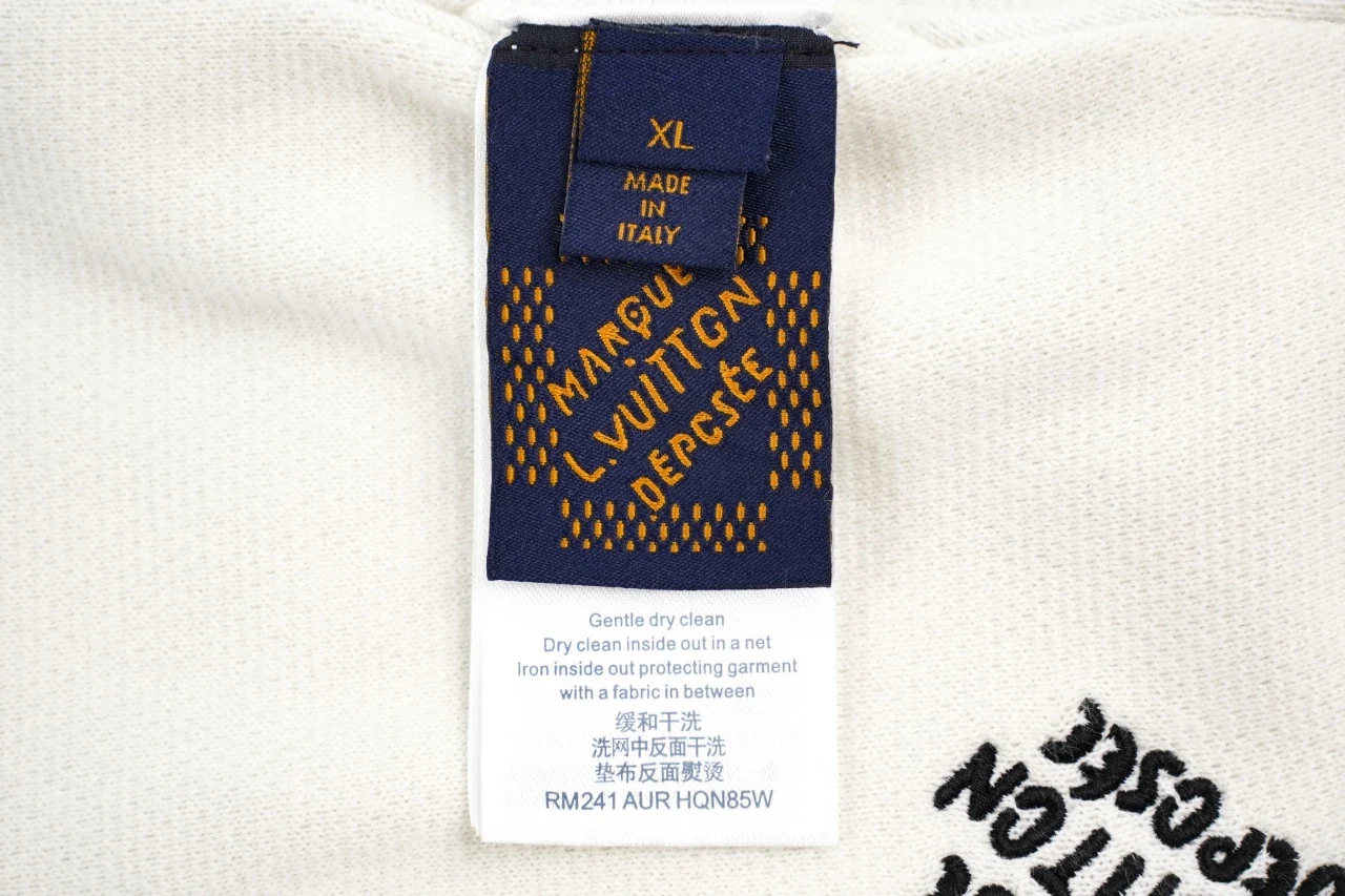 Louis Vuitton Off White Navy Contrast Stand Collar Jacket product photo from LabelPicks