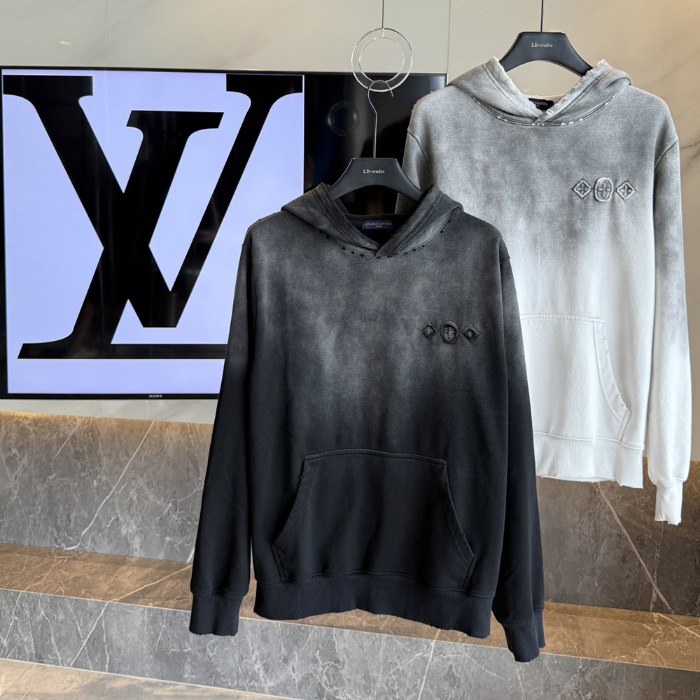 Patch Embroidered Print Long Sleeve Hoodies