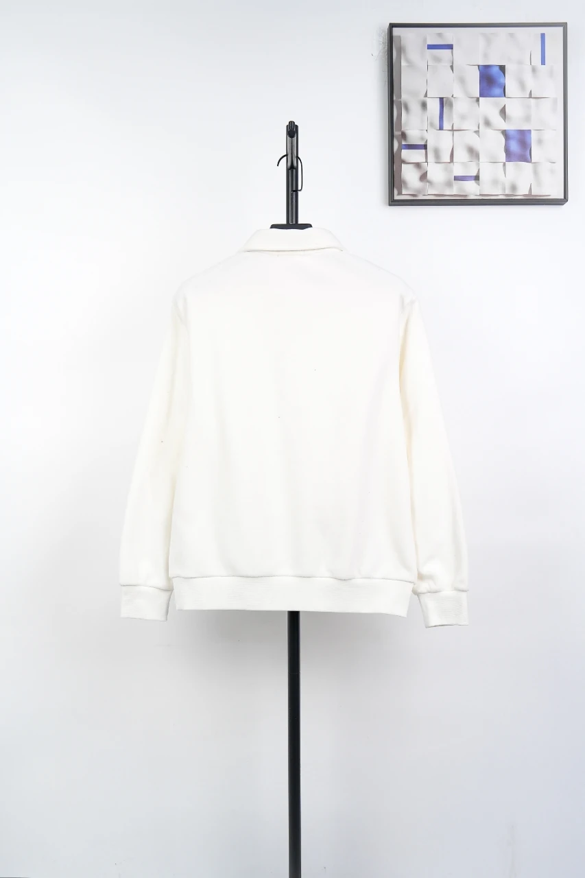 Ralph Lauren White Pony Embroidered Fleece Long Sleeve Polo Shirt product photo from LabelPicks