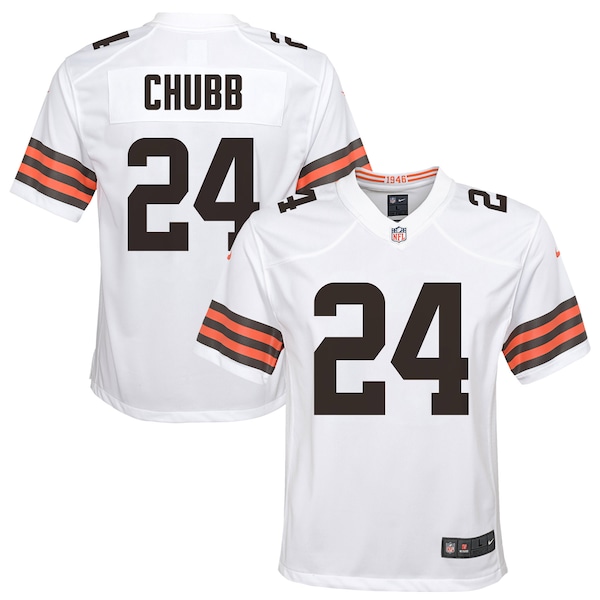 Nick Chubb Cleveland Browns Nike Youth Game Jersey - White